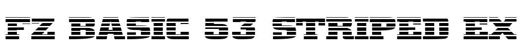 FZ BASIC 53 STRIPED EX Font Image