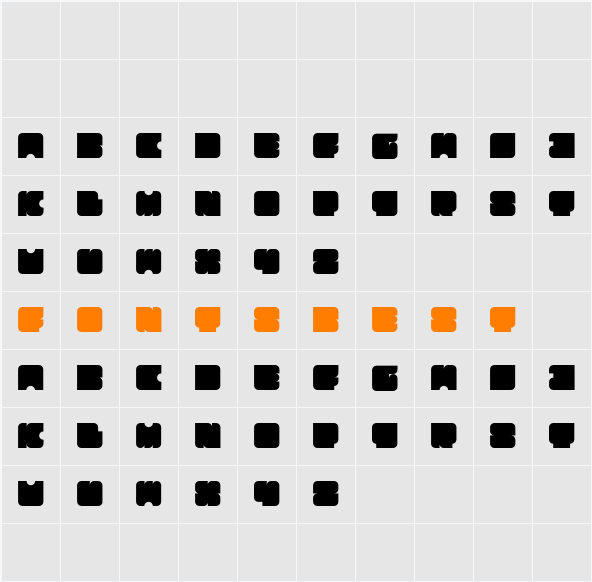 Squares Character Map
