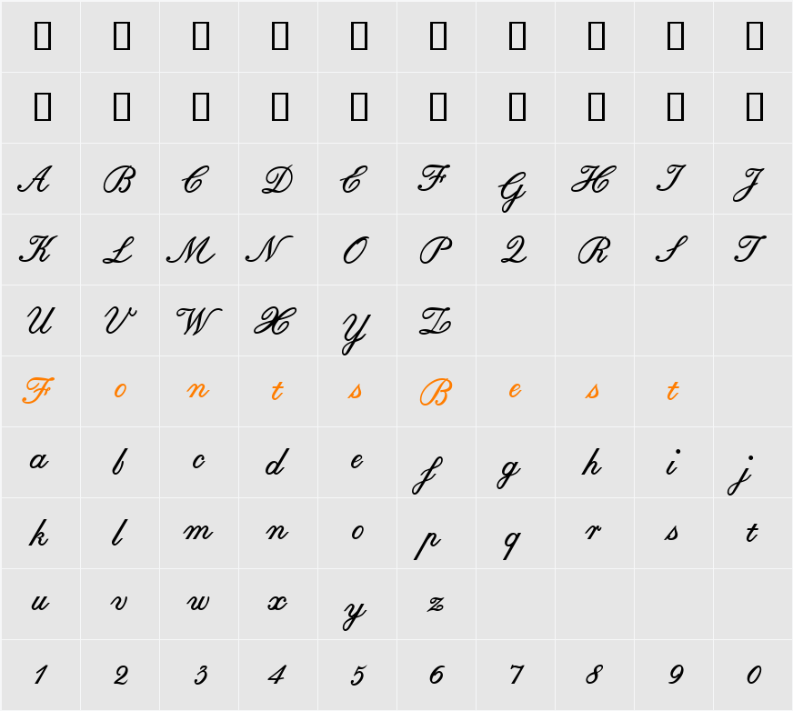 EdwardEdwin Character Map