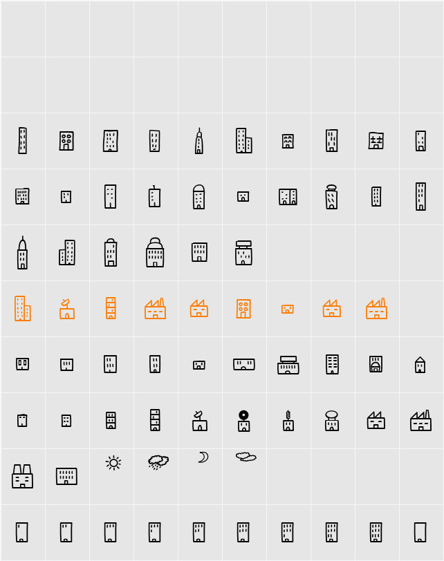 Easy Skyline Character Map