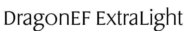 DragonEF ExtraLight Font Image