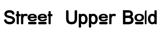 Street  Upper Bold Font Image