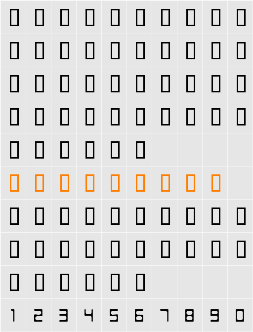Shimshon Round Light Character Map