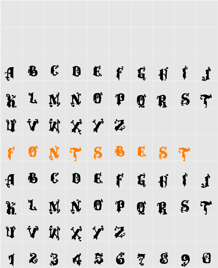 vtks alcalina Character Map