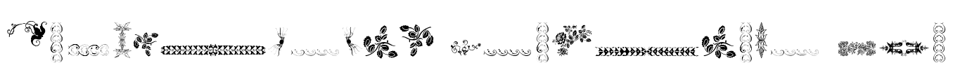 Unpublished Ornaments Two Font Image