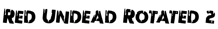 Red Undead Rotated 2 Font Image