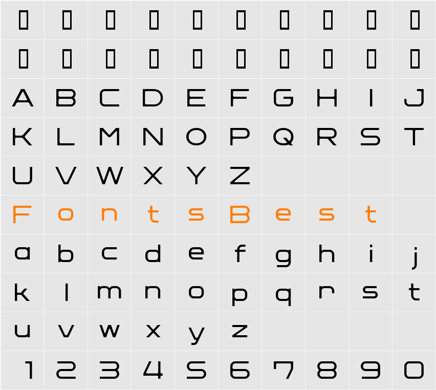 096MKSD Character Map