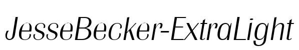 JesseBecker-ExtraLight Font Image
