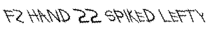 FZ HAND 22 SPIKED LEFTY Font Image
