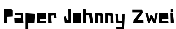 Paper Johnny Zwei Font Image