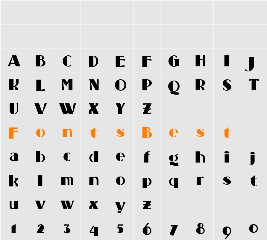 StandingRoomOnly Character Map