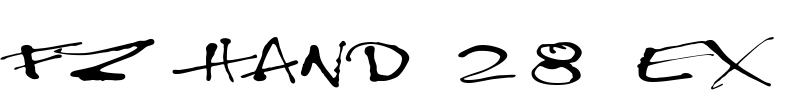 FZ HAND 28 EX Font Image