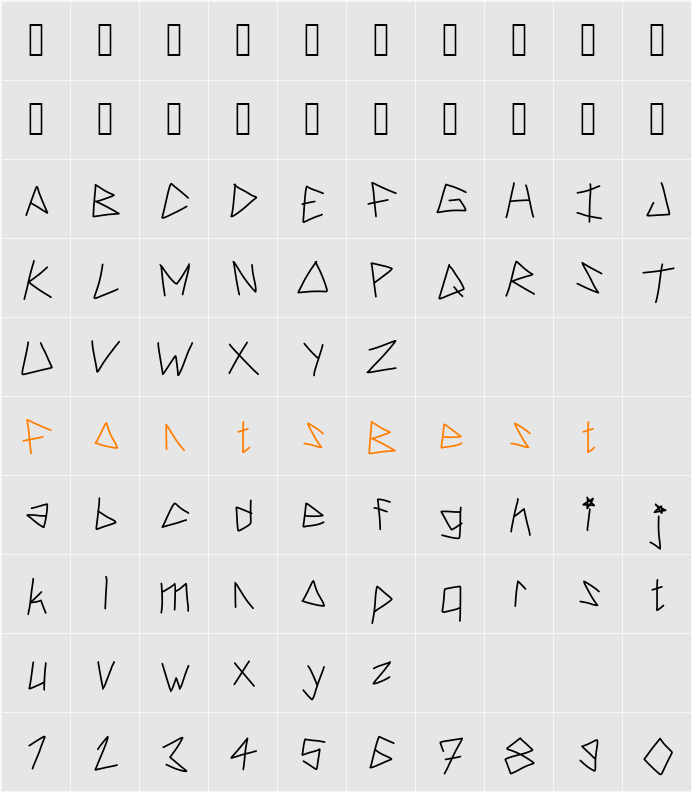 Hardstyle Character Map