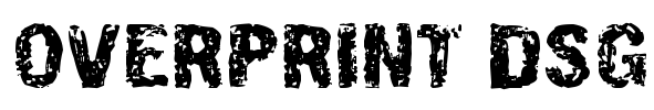Overprint DSG Font Image