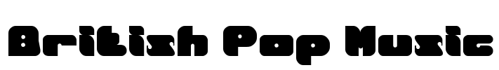 British Pop Music Font Image