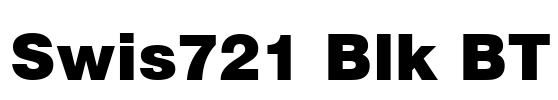 Swis721 Blk BT Font Image