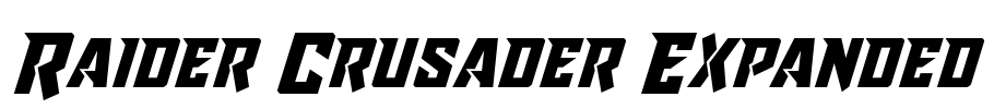 Raider Crusader Expanded Font Image
