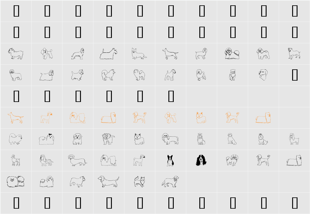 Puppins Character Map