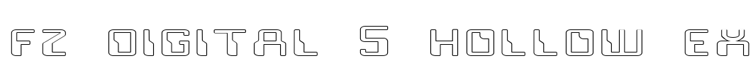 FZ DIGITAL 5 HOLLOW EX Font Image