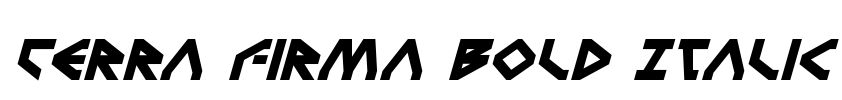 Terra Firma Bold Italic Font Image