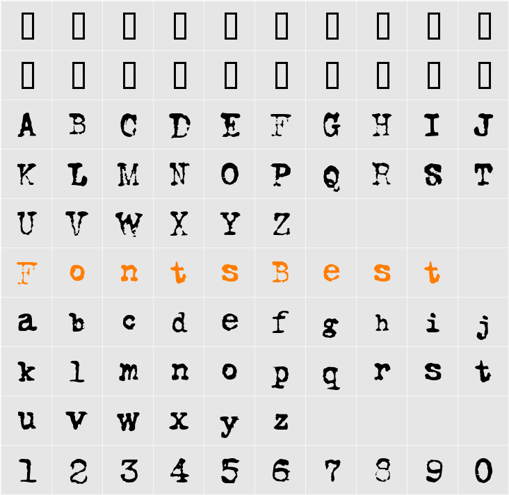 FoxScript Character Map