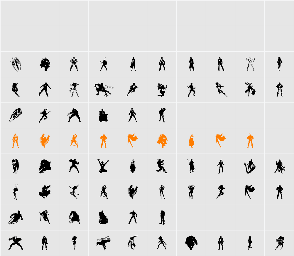 X-Fighters Character Map