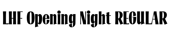 LHF Opening Night REGULAR Font Image