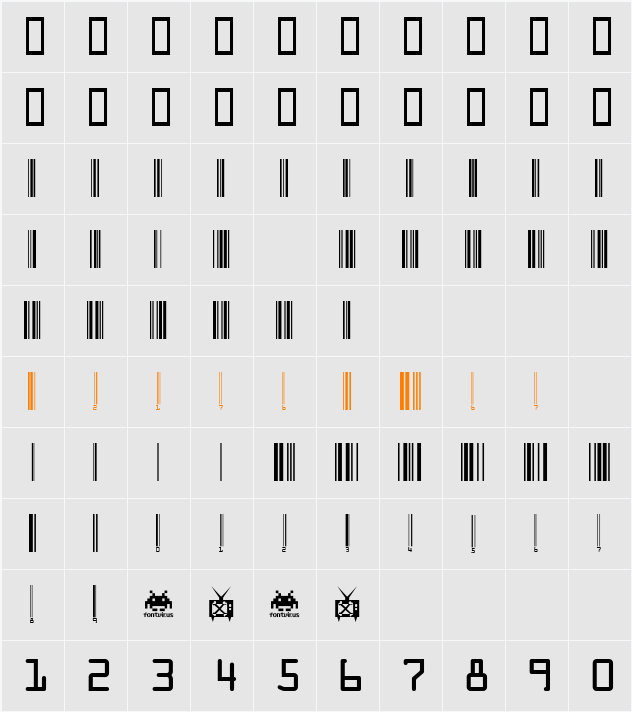 code xero Character Map