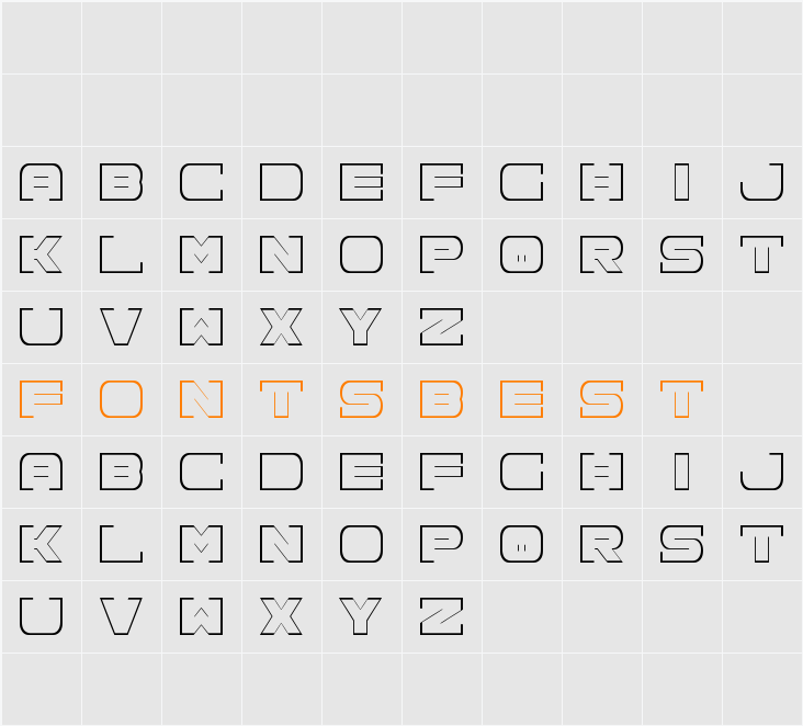 Spac3 neon Character Map