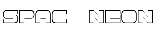 Spac3 neon Font Image