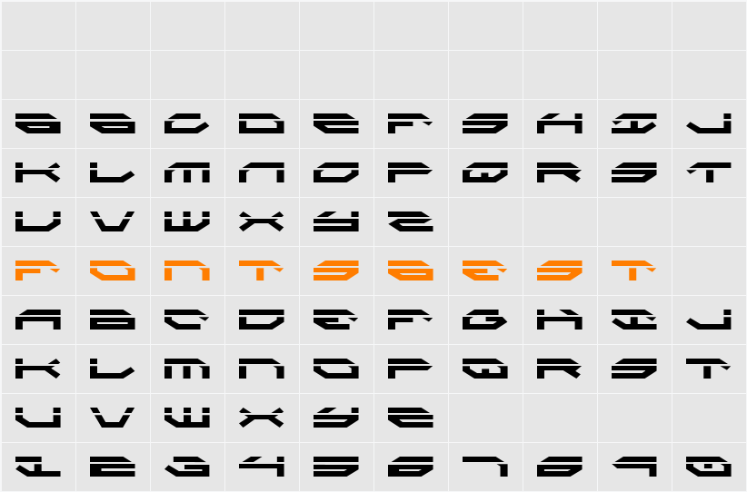 Taskforce Laser Character Map