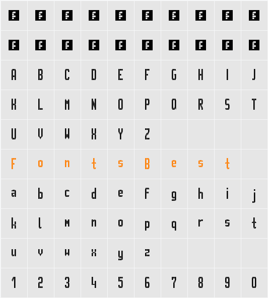 GVB metro pid Character Map
