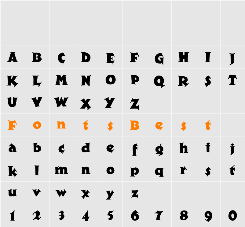 Xylo Character Map