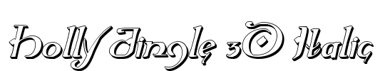 Holly Jingle 3D Italic Font Image