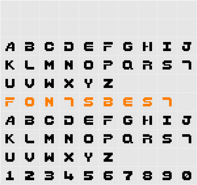 Bordersprite Character Map