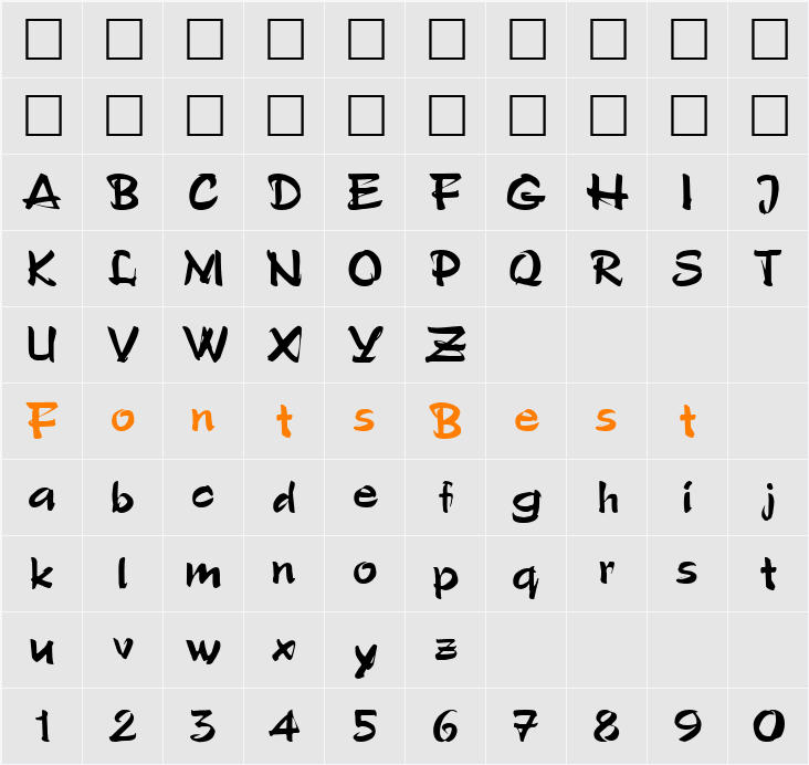 PATWIN Character Map