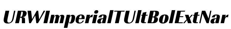URWImperialTUltBolExtNar Font Image