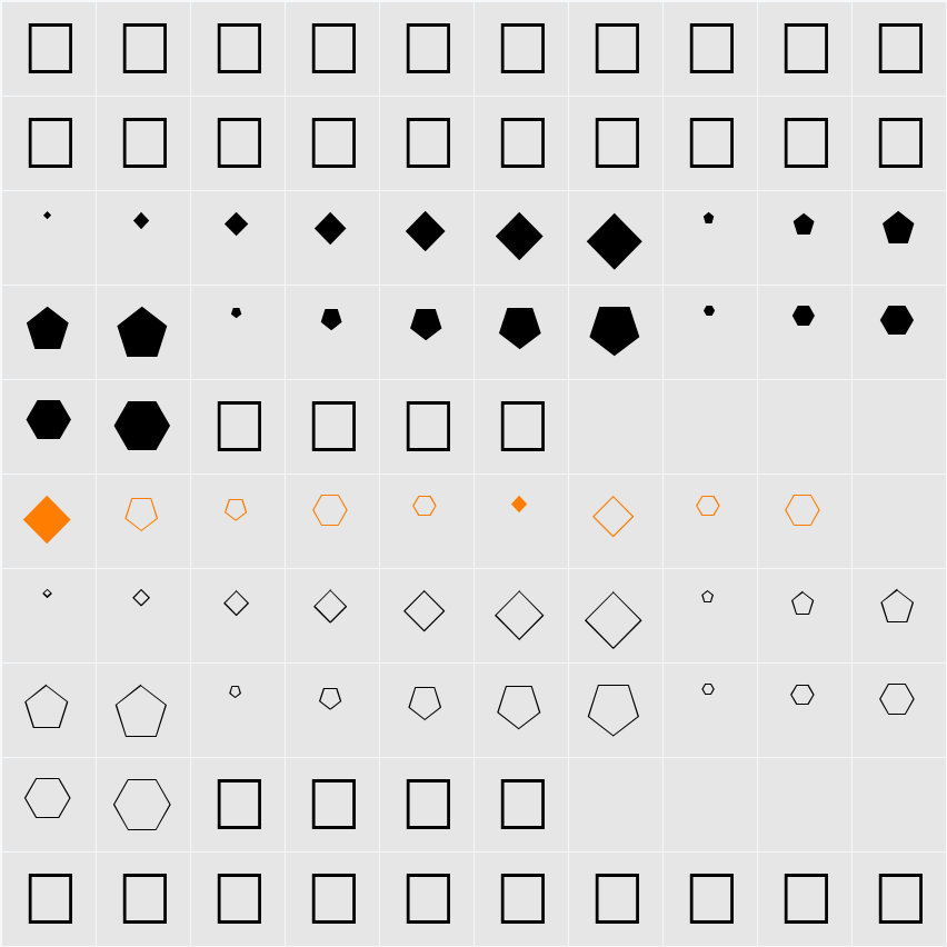 FZ DING 36 Character Map