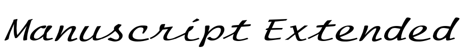 Manuscript Extended Font Image