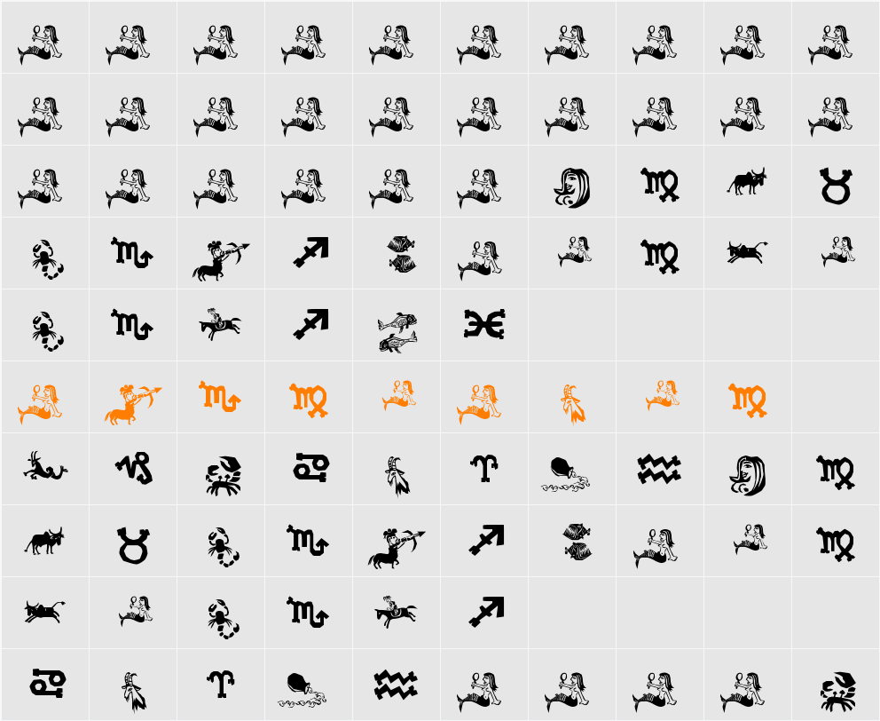 Xilo in Zodiac Character Map