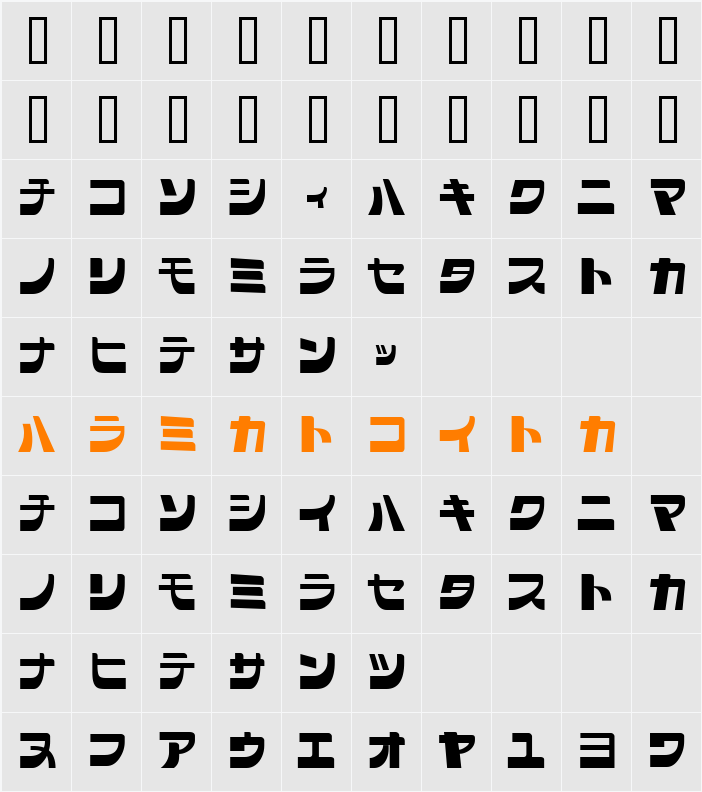 SCRAP Character Map
