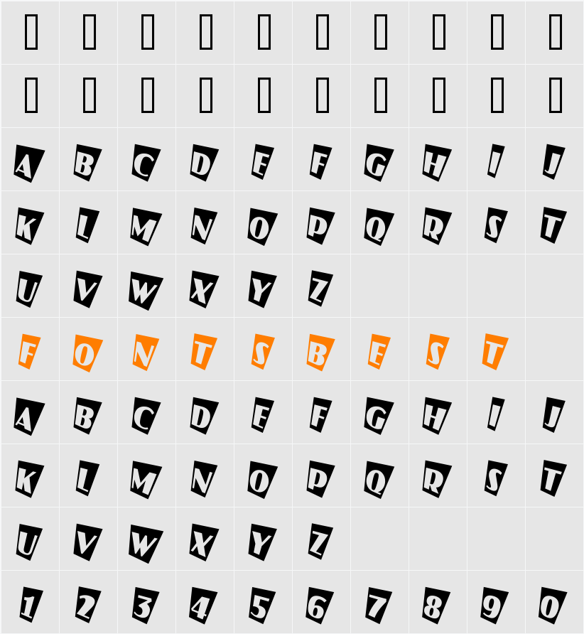 a_JasperCmTw Character Map