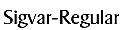 Sigvar-Regular Font Image