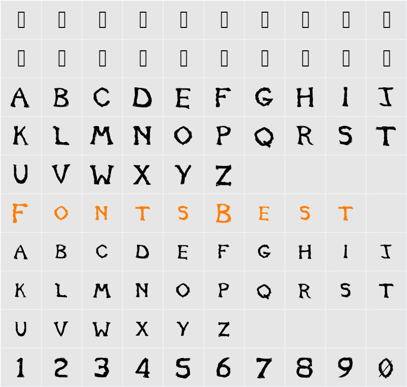 Tomb2013 Character Map