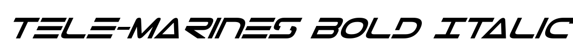 Tele-Marines Bold Italic Font Image