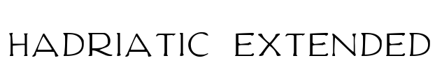 Hadriatic Extended Font Image