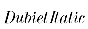 DubielItalic Font Image
