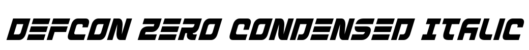 Defcon Zero Condensed Italic