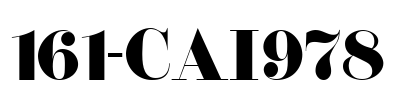 161-CAI978 Font Image