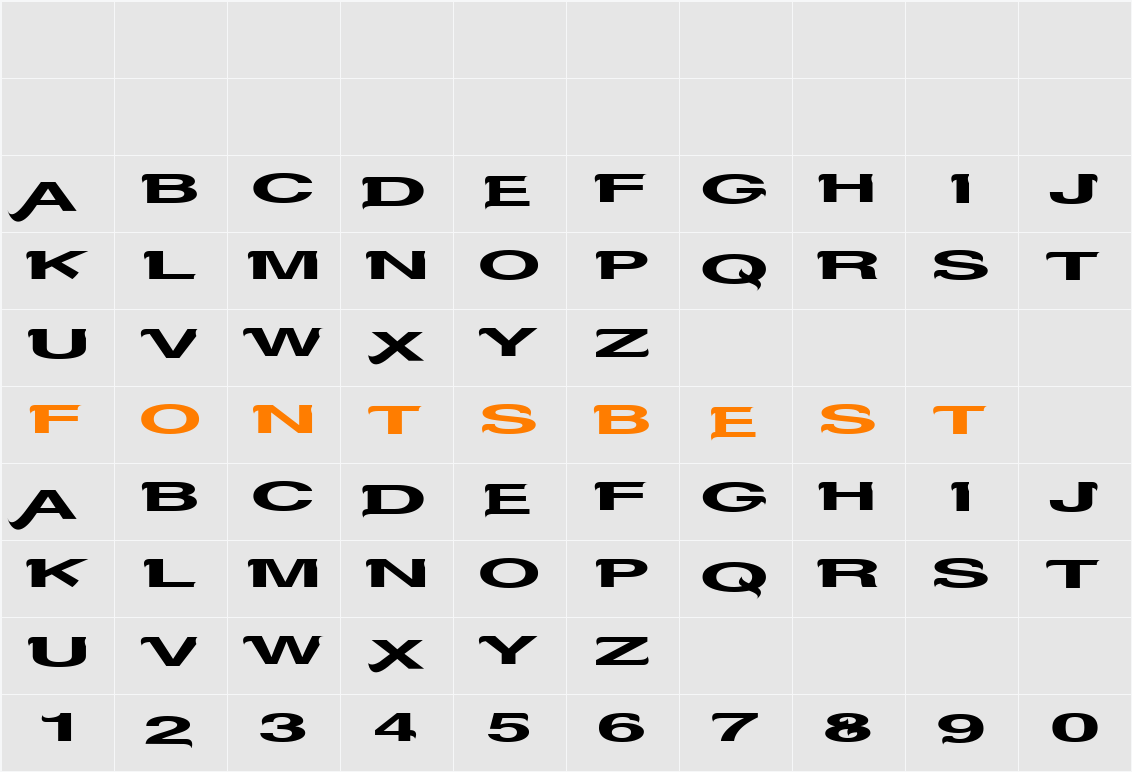 Serifvetika Character Map